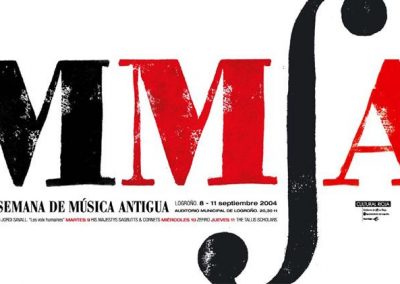 Carteles para la semana de música antigua en La Rioja